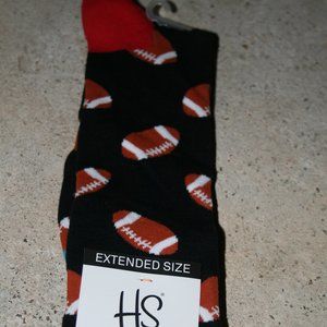 H S Novelty Socks black football trouser fun socks